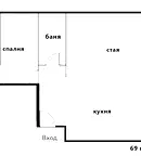 Двустаен апартамент в София, Оборище
