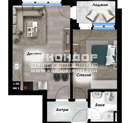 Снимка 3 — Двустаен апартамент в Пловдив, Остромила