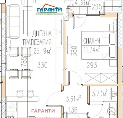 Снимка 5 — Двустаен апартамент в Пловдив, Остромила