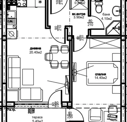 Photo 3 — 2-bedroom apartment in Plovdiv, Ostromila