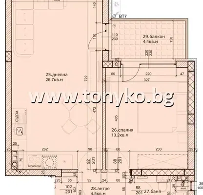Снимка 2 — Двустаен апартамент в Пловдив, Остромила