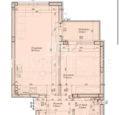 Снимка 2 — Двустаен апартамент в Пловдив, Остромила