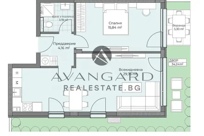 2-bedroom apartment in Plovdiv, Ostromila