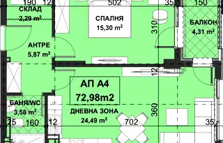 Двустаен апартамент в Пловдив, Остромила
