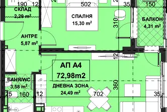 Двустаен апартамент в Пловдив, Остромила