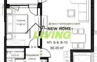 Двустаен апартамент в Пловдив, Остромила