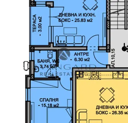 Снимка 3 — Двустаен апартамент в Пловдив, Остромила