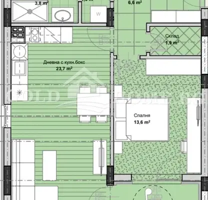 Photo 2 — 2-bedroom apartment in Plovdiv, Ostromila