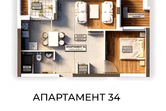 Двустаен апартамент в София, Овча купел