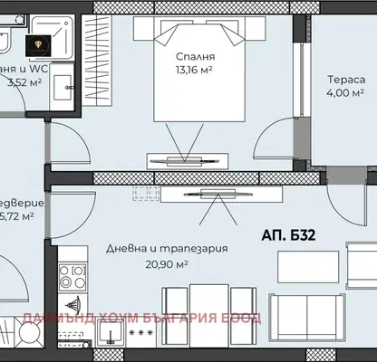 Photo 2 — 2-bedroom apartment in Plovdiv, Peshtersko Shose