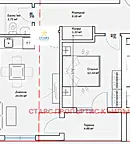 Двустаен апартамент с тераса в Погреби, Варна