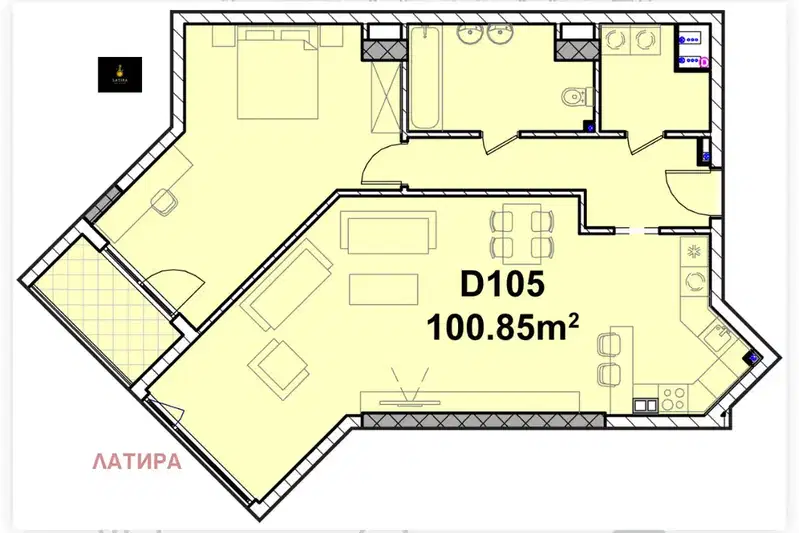 2-bedroom apartment in Sofia, Poligona