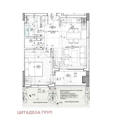 Снимка 2 — Двустаен апартамент в София, Полигона