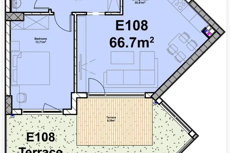 2-bedroom apartment in Sofiya, Poligona