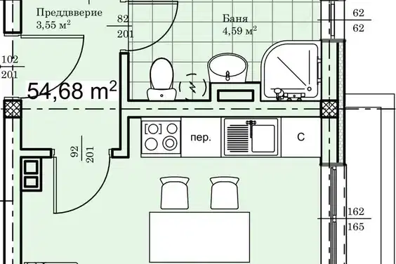 2-bedroom apartment in Plovdiv, Proslav