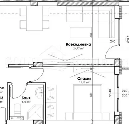 Снимка 3 — Двустаен апартамент с тераса в кв. Прослав, Пловдив