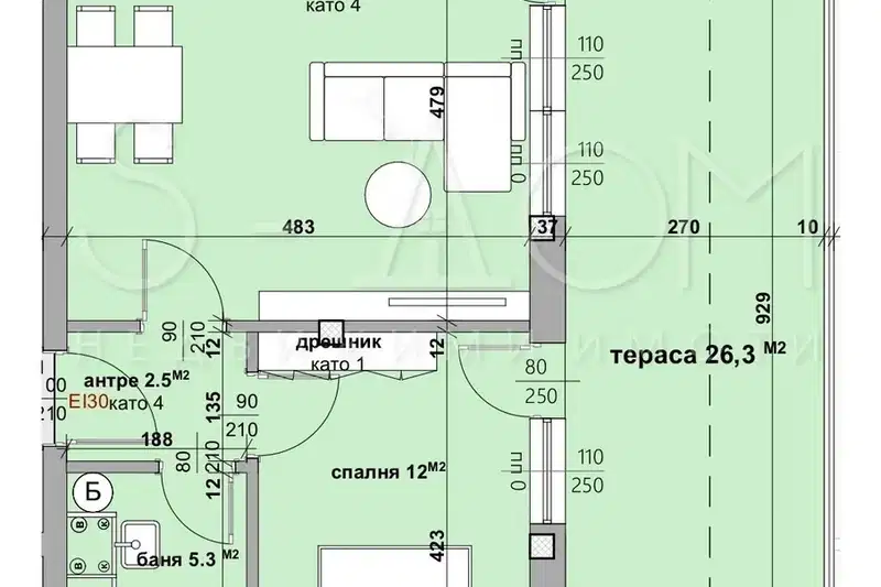 Двустаен апартамент в Стара Загора, Самара 3