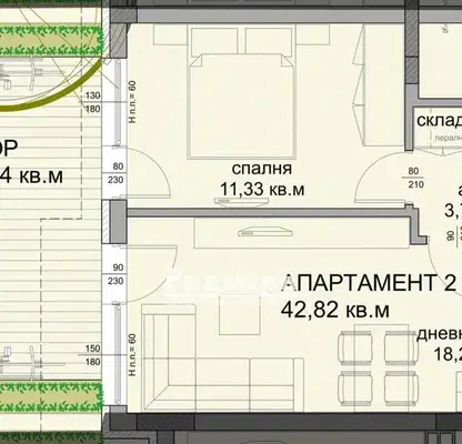 Снимка 2 — Двустаен апартамент в Бургас, Сарафово