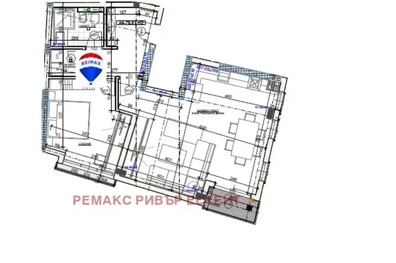Двустаен апартамент в Русе, Широк център