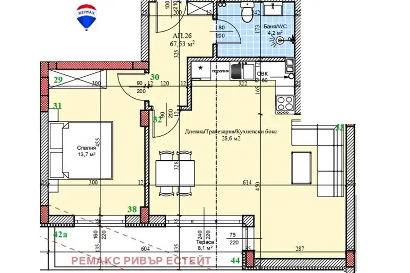 2-bedroom apartment in Ruse, Shirok Centyr