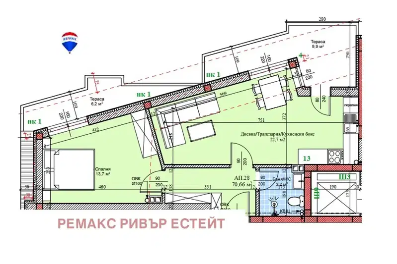 2-bedroom apartment in Ruse, Shirok Centyr