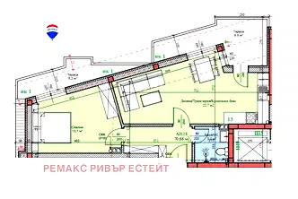 Двустаен апартамент в Русе, Широк център