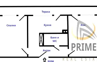 Двустаен апартамент с две тераси в Славейков, Бургас