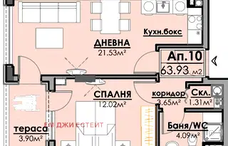 Двустаен апартамент в Бургас, Славейков
