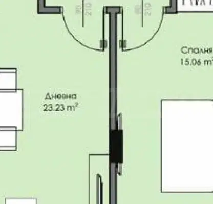 Снимка 2 — Двустаен апартамент в Бургас, Славейков
