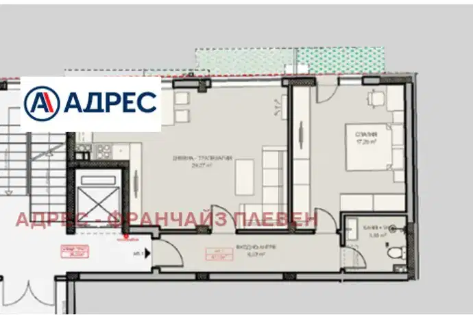 Двустаен апартамент в Плевен, Сторгозия