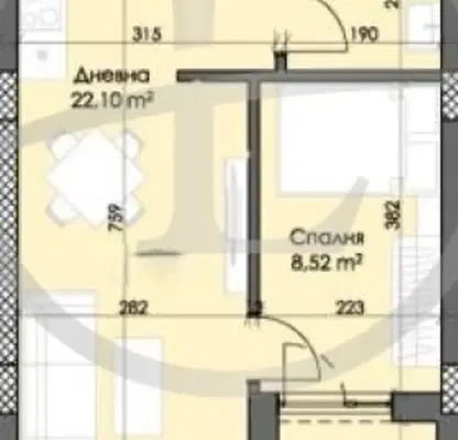 Снимка 3 — Двустаен апартамент в Пловдив, Тракия