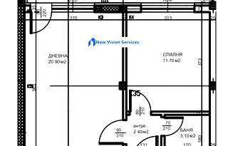 2-стаен апартамент с тераса в Тракия, Пловдив