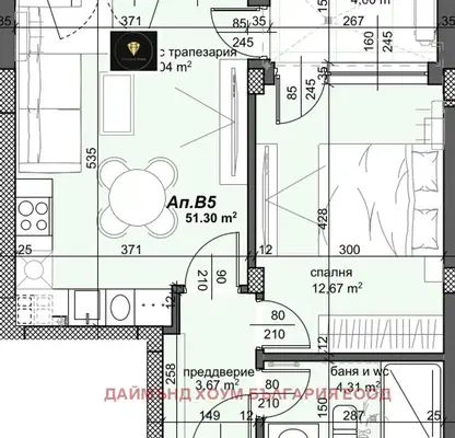 Снимка 2 — Двустаен апартамент в Пловдив, Тракия