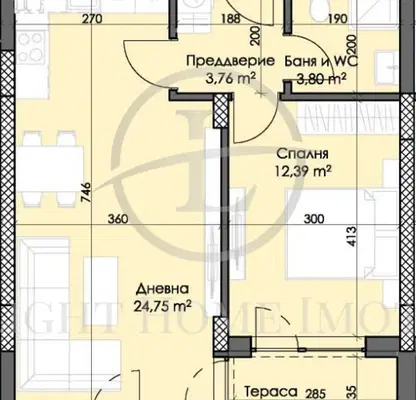 Снимка 3 — Двустаен апартамент в Пловдив, Тракия