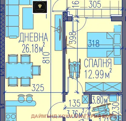 Снимка 2 — Двустаен апартамент в Пловдив, Тракия