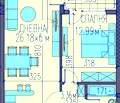 Снимка 2 — Двустаен апартамент в Пловдив, Каменица 2