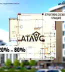 Двустаен апартамент с тераса в нов комплекс в Тракия, Пловдив
