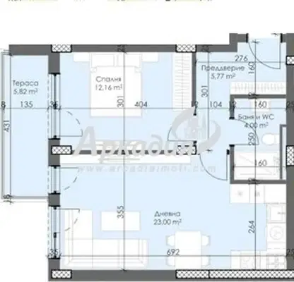 Photo 3 — Two-room apartment in Trakiya, Plovdiv with terrace