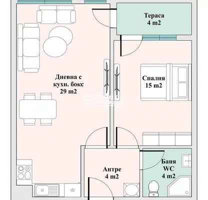 Photo 3 — 2-bedroom apartment in Plovdiv, Trakiya