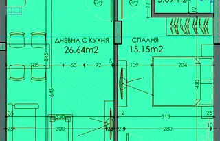 Двустаен апартамент в Пловдив, Тракия