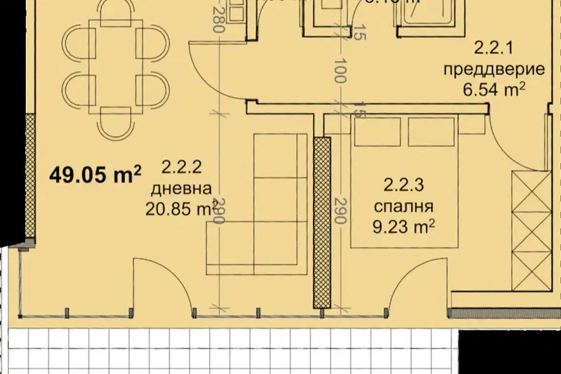 Двустаен апартамент във Варна, Трошево