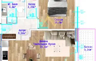 Двустаен апартамент във Варна, Виница