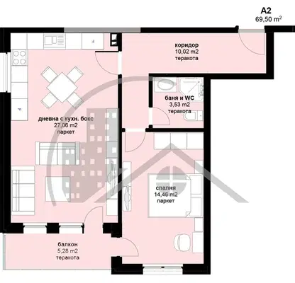 Photo 2 — 2-bedroom apartment in Varna, Vinica
