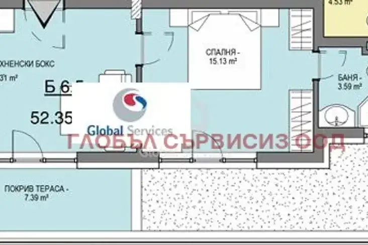 2-bedroom apartment in Sofiya, Vitosha