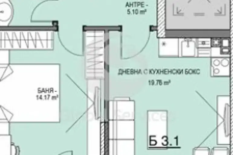 Двустаен апартамент в София, Витоша