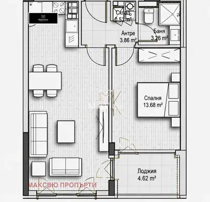 Photo 3 — 2-bedroom apartment in Sofiya, Vitosha
