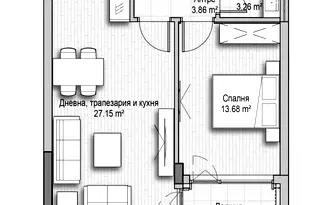 Двустаен апартамент в София, Витоша