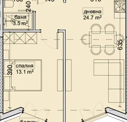 Photo 3 — 2-bedroom apartment in Varna, Vladislav Varnenchik 1