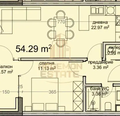 Снимка 2 — Двустаен апартамент с тераса във Варна, Владислав Варненчик