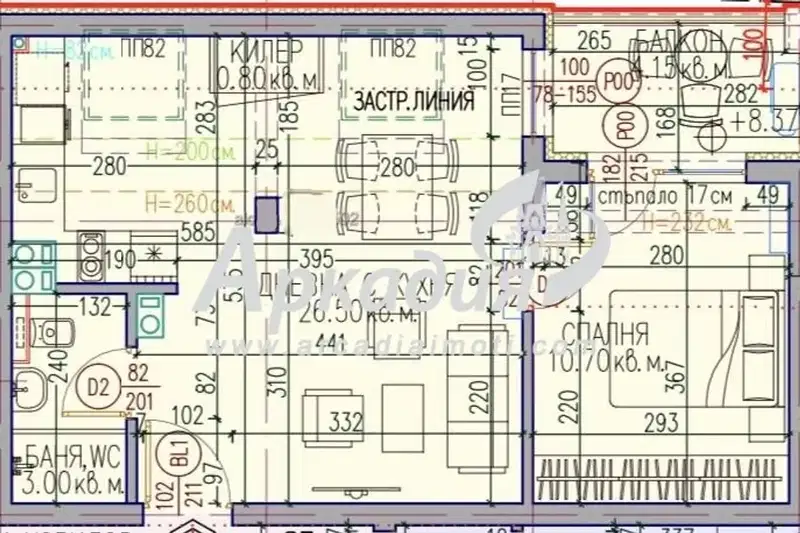 Двустаен апартамент с тераса в нова сграда във Въстанически, Пловдив
